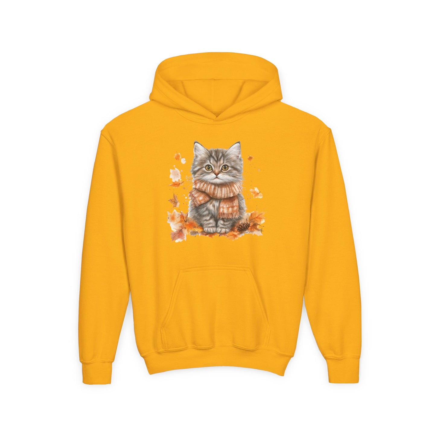Cozy Cat Sweatshirt for Kids, Autumn Vibes Hoodie, Feline Lover Gift, Fall Fashion, Adorable Cat Sweater, Cute Animal Apparel