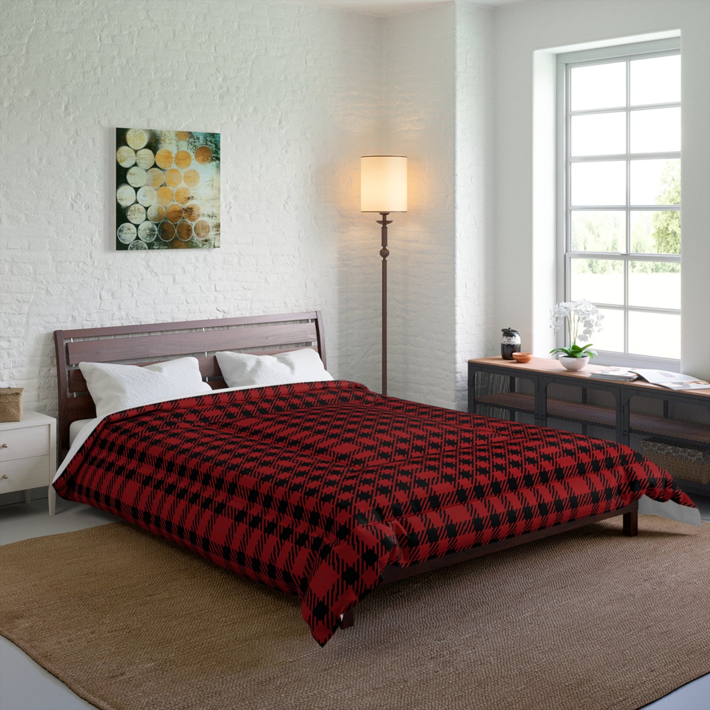 Cozy Buffalo Plaid Comforter | Rustic Bedding, Cabin Decor, Winter Warmth, Gift for Home, Cozy Bedroom