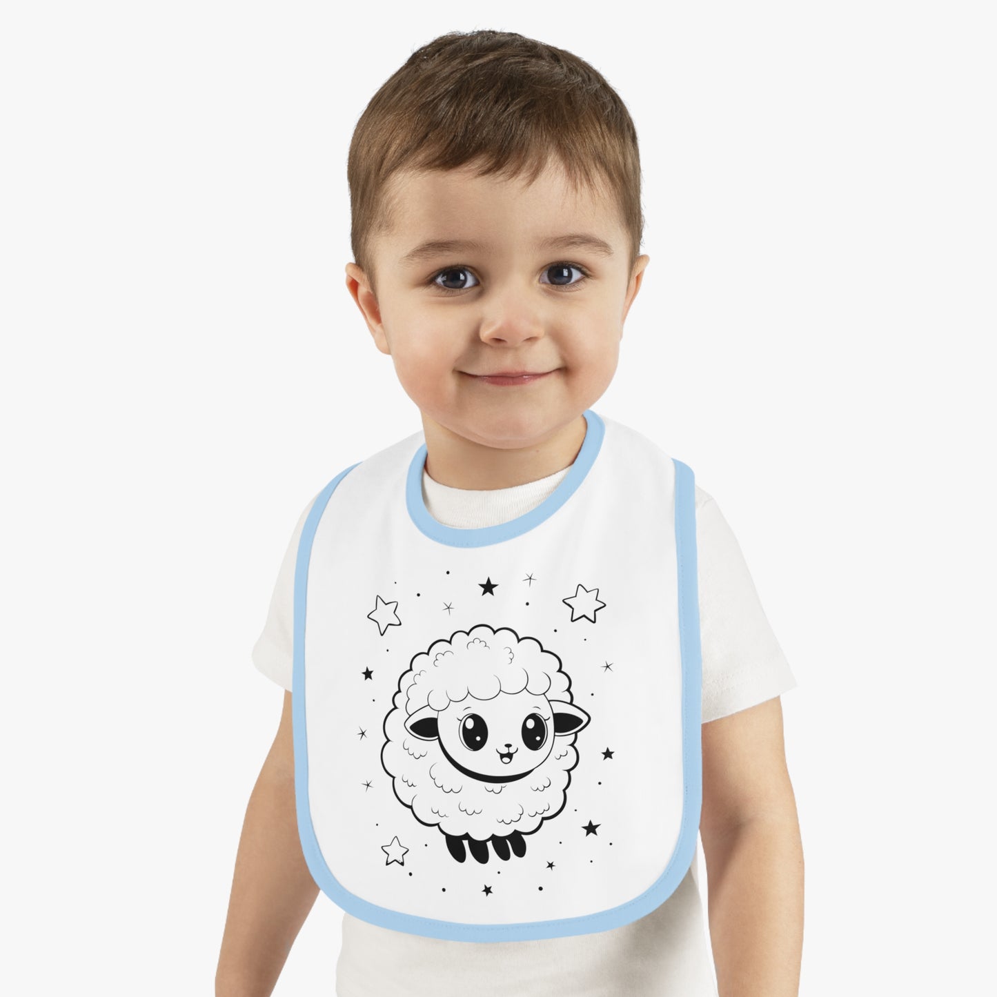 Cute Sheep Baby Bib, Cute Drool Bib, Newborn Gift, Baby Shower Gift, Toddler Bib, Infant Feeding Accessory