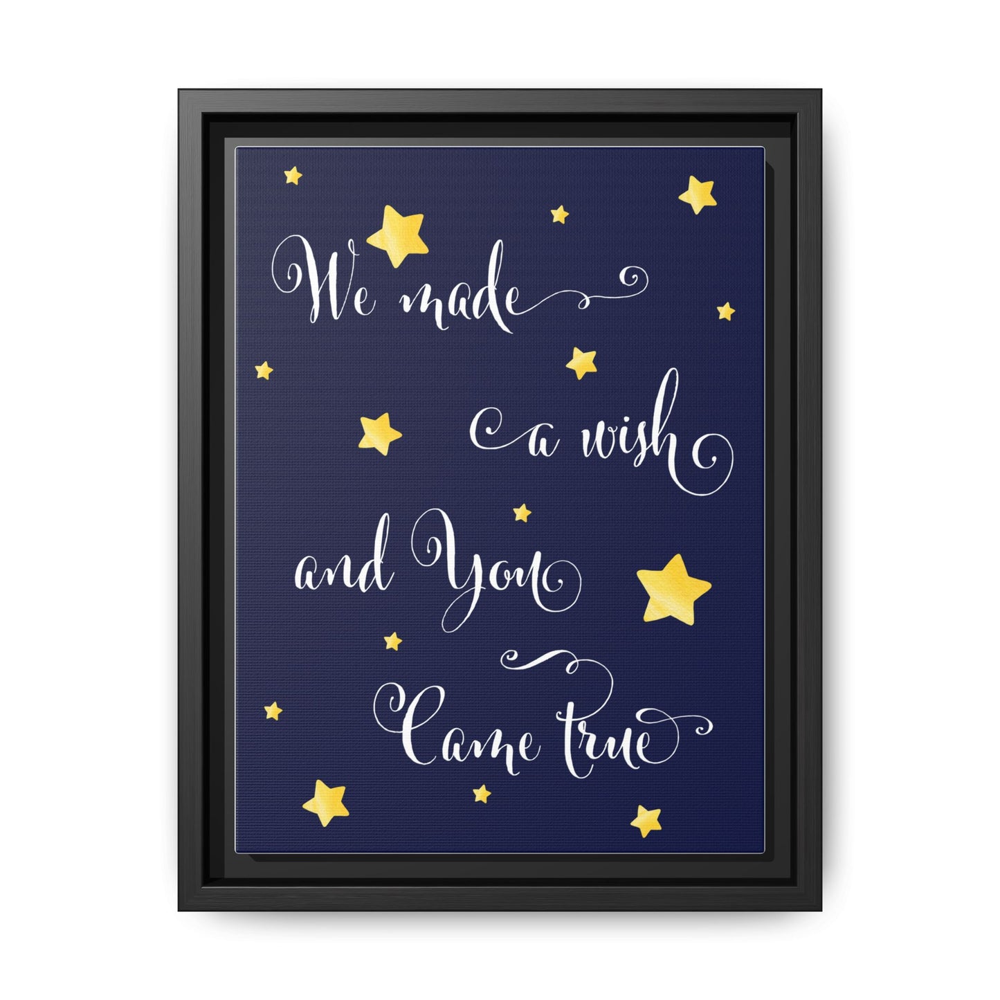 Framed Canvas Wall Art - "We Made a Wish and You Came True" - Perfect Gift for Birthdays, Baby Showers, Nursery Decor, Home Accent, [...]