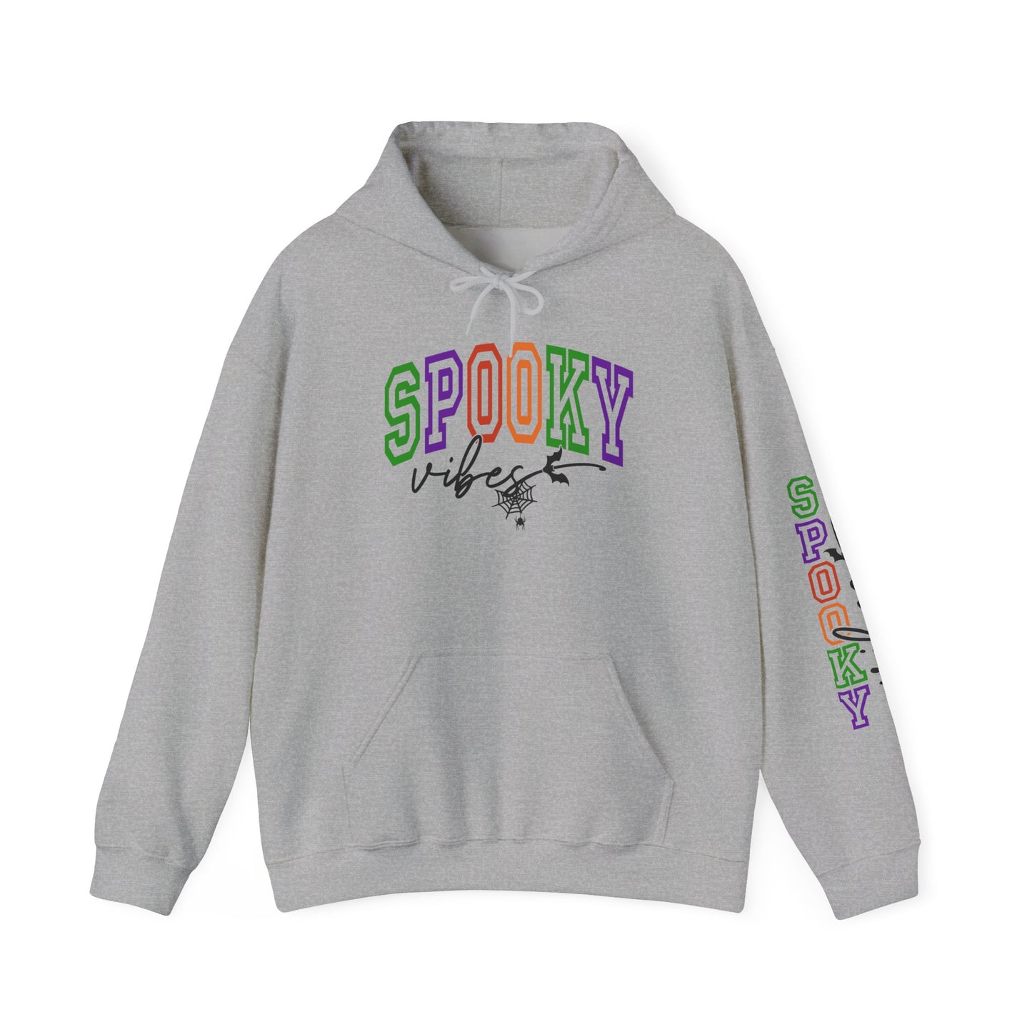 Spooky Vibes Hoodie, Unisex Fall Sweatshirt for Halloween, Cozy Casual Wear, Perfect Gift for Parties, Mens and Womens Clothing