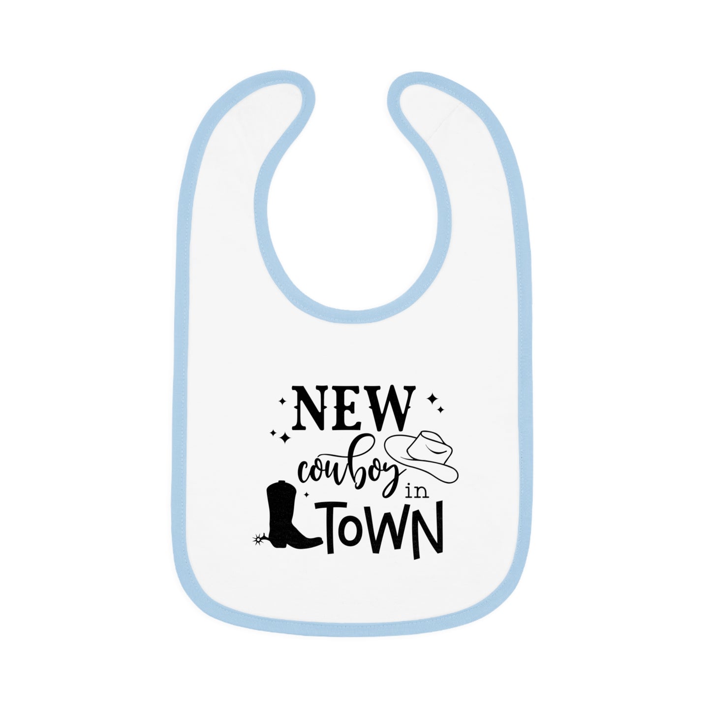 Baby Cowboy Bib, Cute Baby Shower Gift, Newborn Bib for Boys, Western Theme Baby Gear, Baby Feeding Apparel