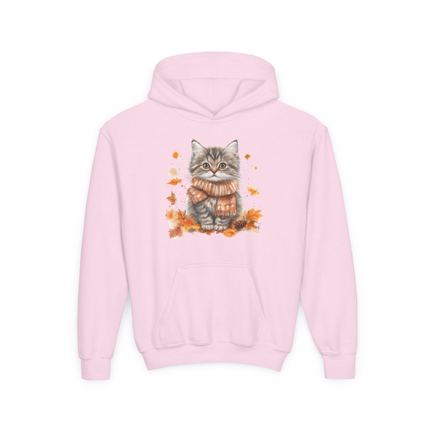 Cozy Cat Sweatshirt for Kids, Autumn Vibes Hoodie, Feline Lover Gift, Fall Fashion, Adorable Cat Sweater, Cute Animal Apparel