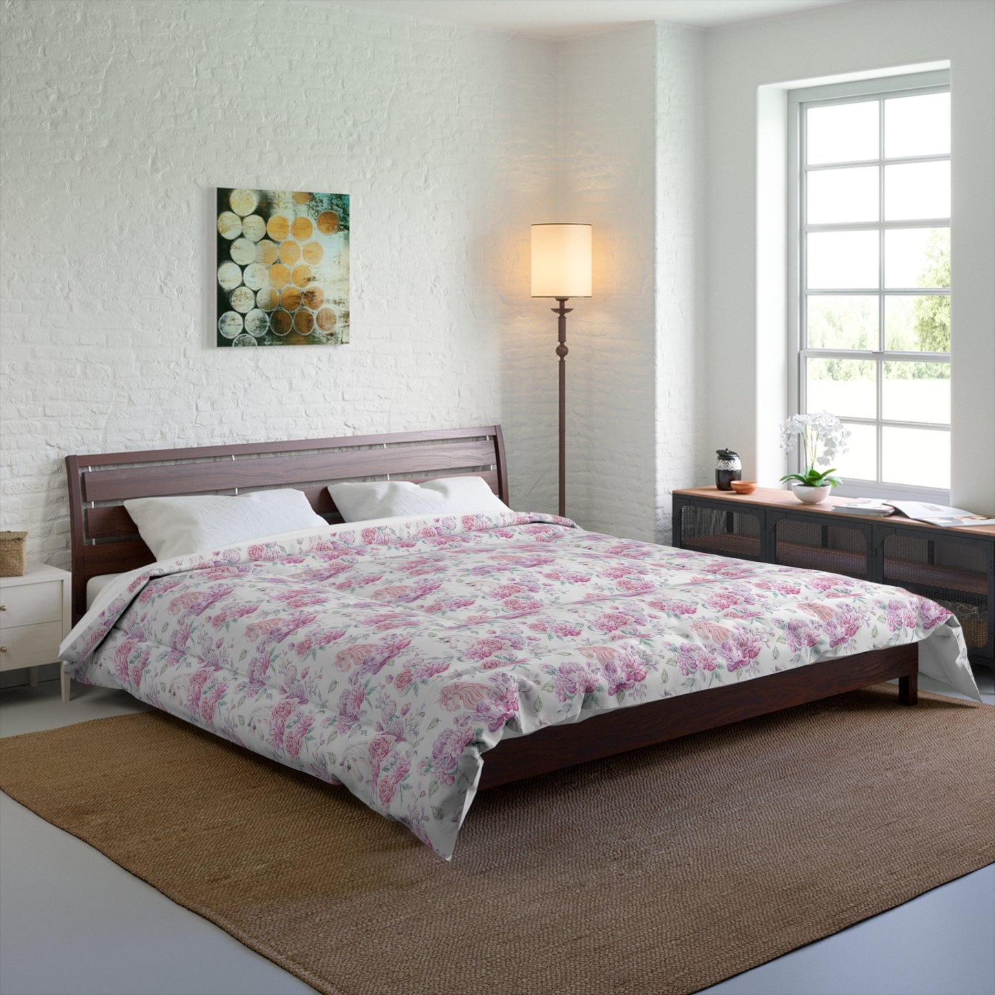 Floral Comforter Set - Cozy Blanket for Bedroom Decor, Spring Home Essentials, Wedding Gift, Soft Bedding, Boho Style, Cozy Room Accents