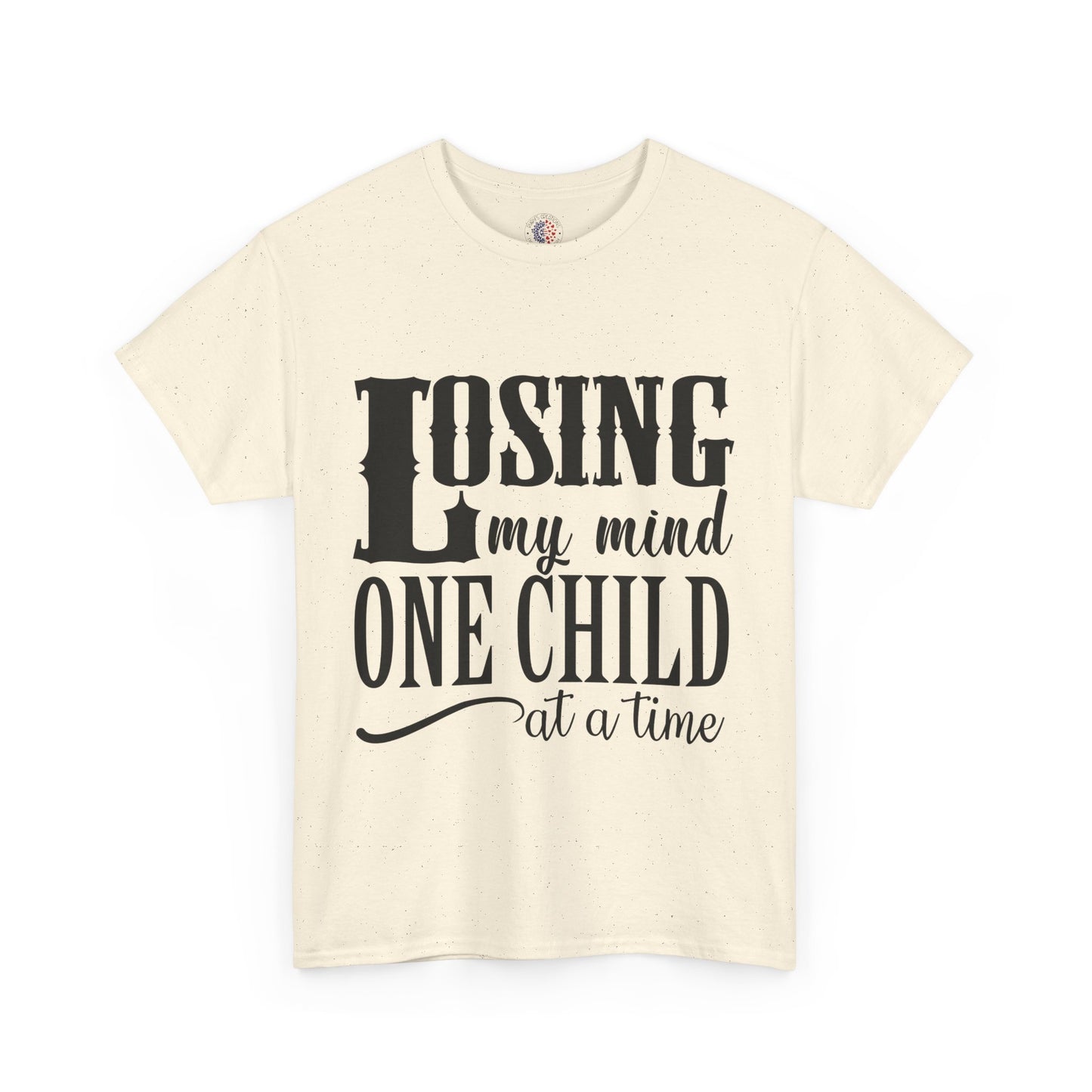 Losing My Mind Unisex Heavy Cotton Tee, Funny Parents T-Shirt, Gift for Moms, Humor Shirt for Dad, Casual Wear, Family Humor Top