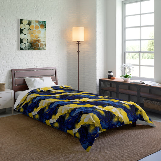 Vibrant Abstract Comforter - Cozy Bedding, Home Decor, Modern Bedroom, Gift for Her, Stylish Bedspread
