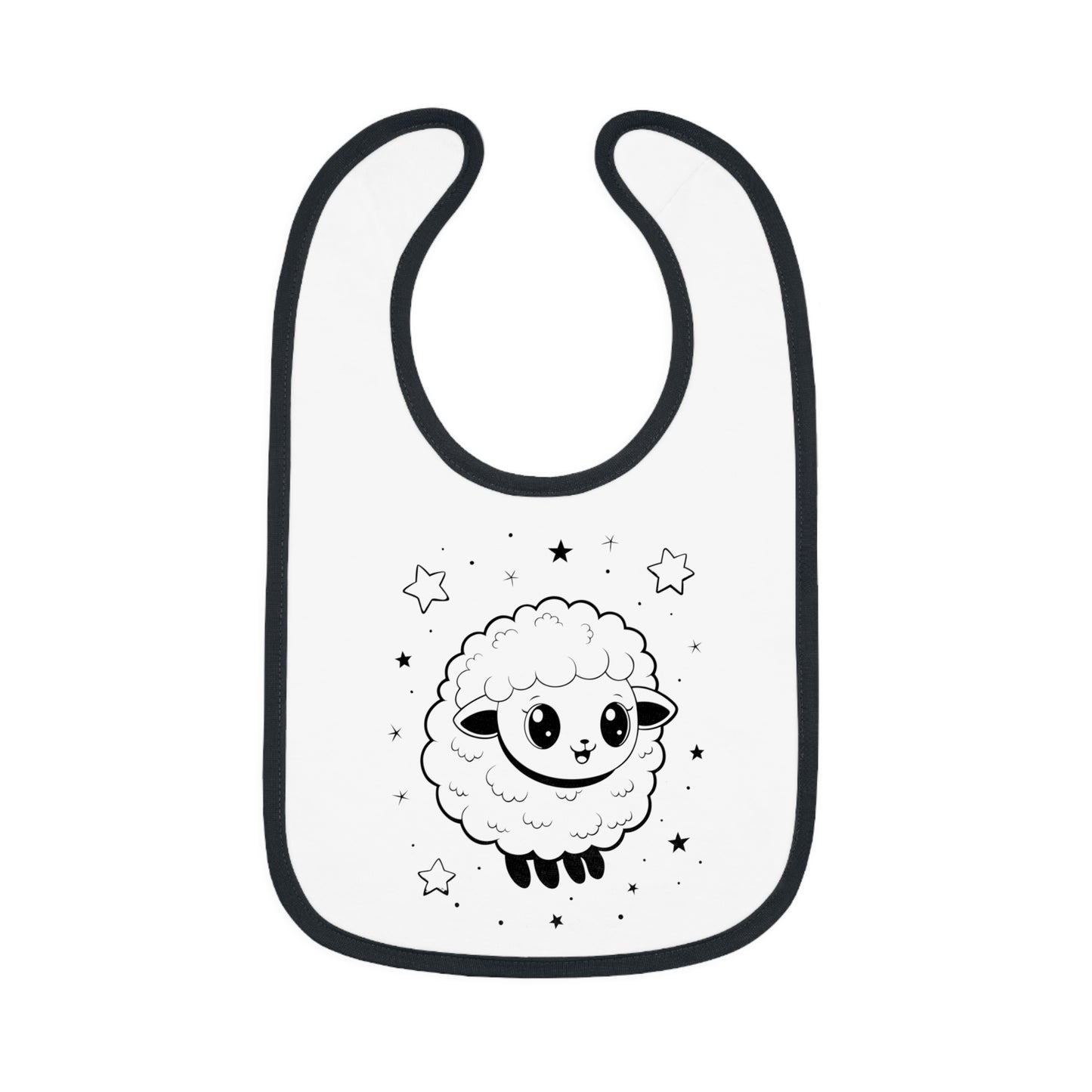 Cute Sheep Baby Bib, Cute Drool Bib, Newborn Gift, Baby Shower Gift, Toddler Bib, Infant Feeding Accessory