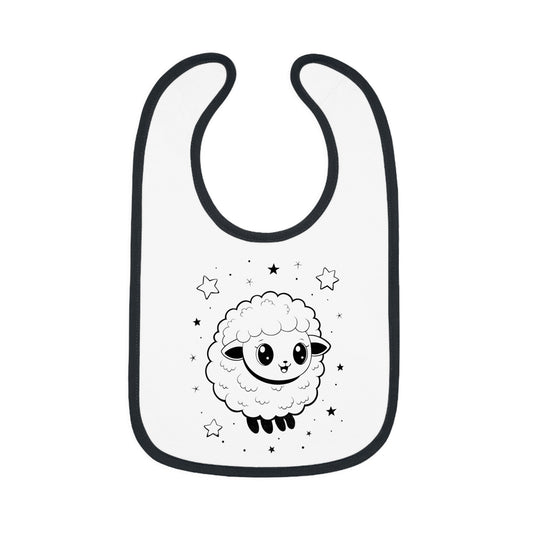 Cute Sheep Baby Bib, Cute Drool Bib, Newborn Gift, Baby Shower Gift, Toddler Bib, Infant Feeding Accessory