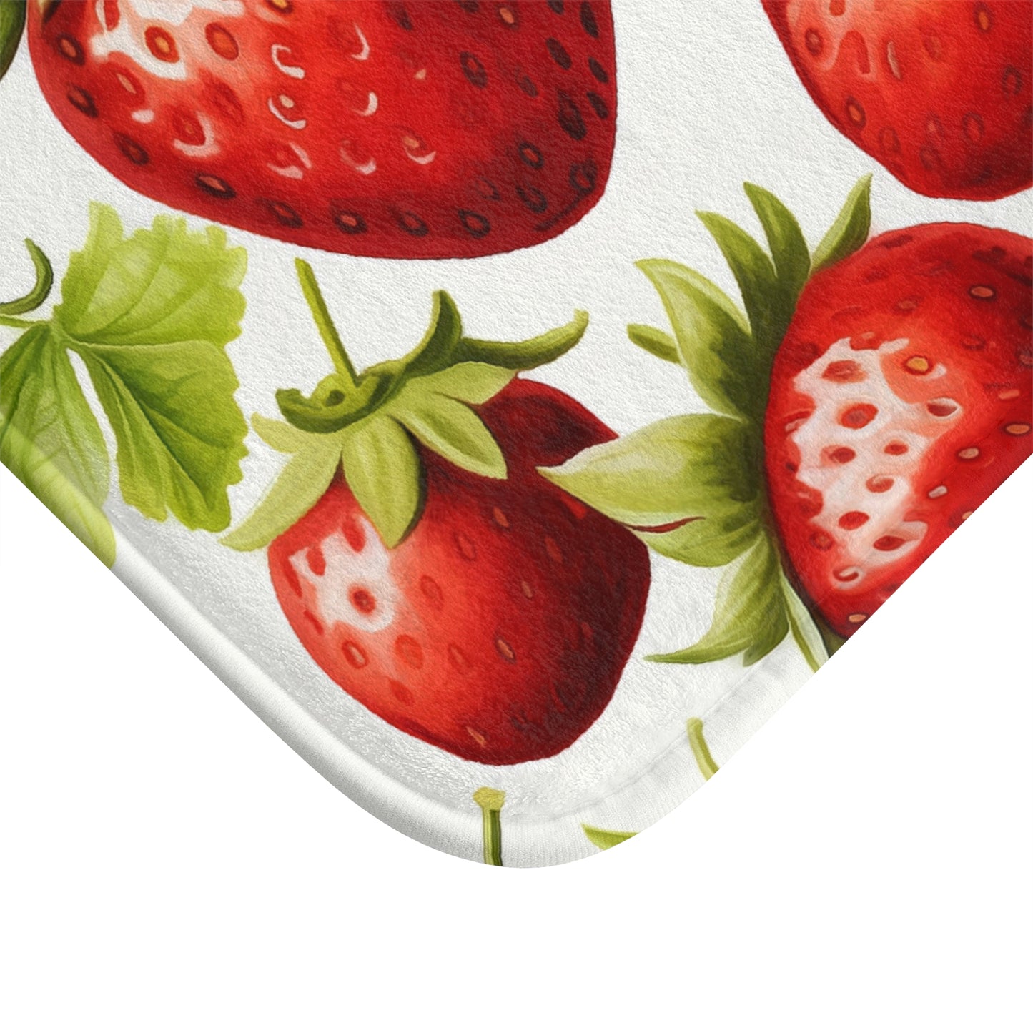 Strawberry Bath Mat - Fresh Fruit Decor, Non-Slip Bathroom Rug, Summer Vibes, Kitchen Mat, Gift for Gardeners