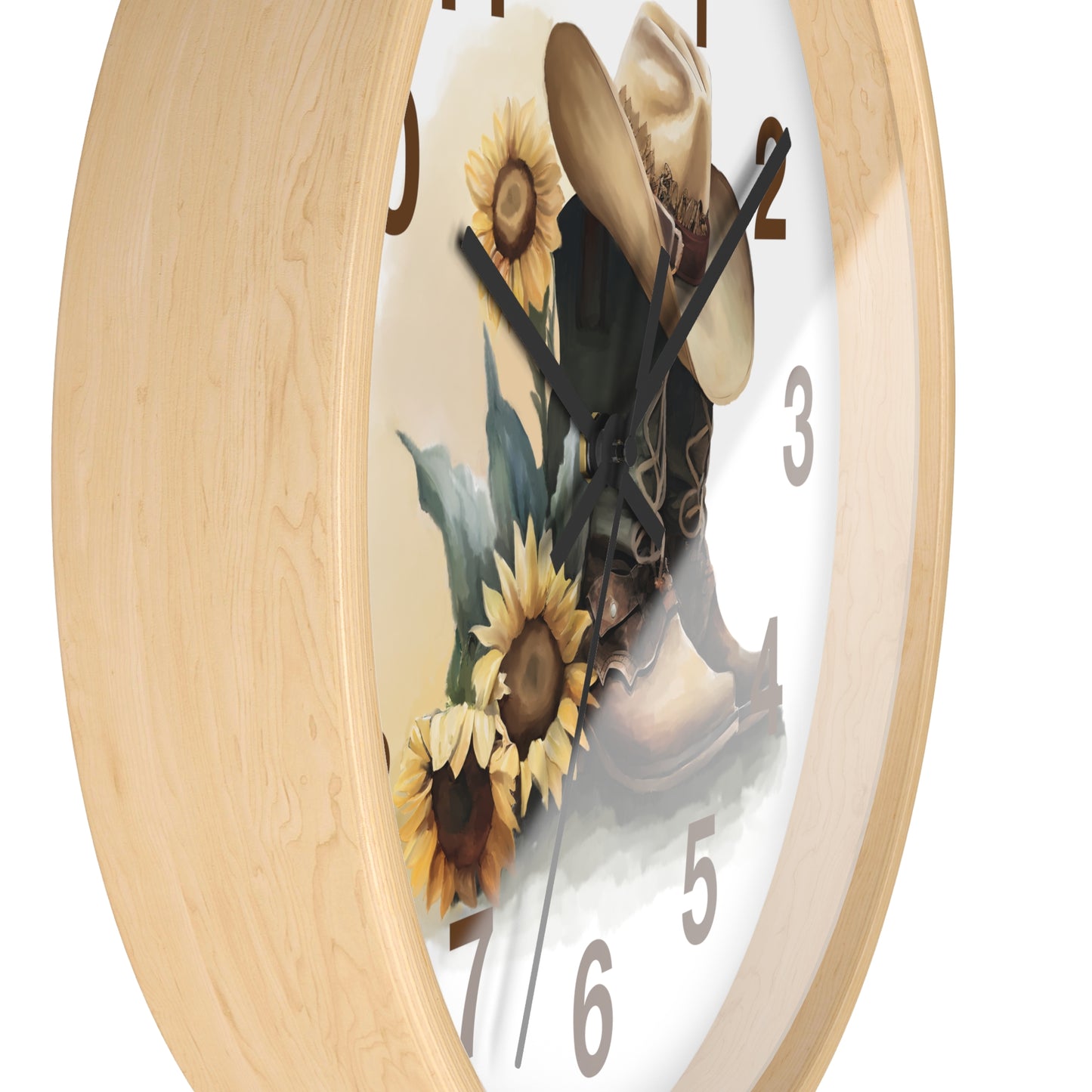 Rustic Cowboy Wall Clock with Sunflowers | Western Decor for Home, Gift for Rodeo Lovers, Farmhouse Wall Art, Country Style Timepiece, [...]