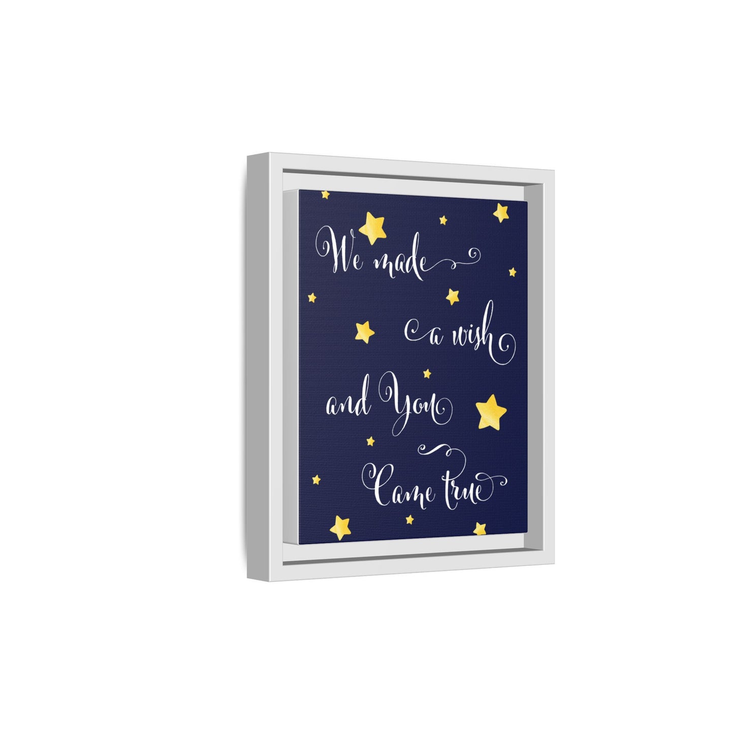 Framed Canvas Wall Art - "We Made a Wish and You Came True" - Perfect Gift for Birthdays, Baby Showers, Nursery Decor, Home Accent, [...]