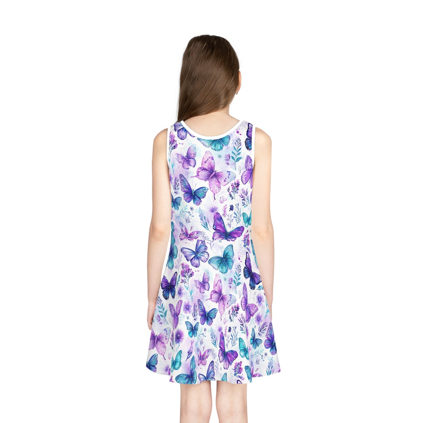Beautiful Butterfly Print Girls' Sundress