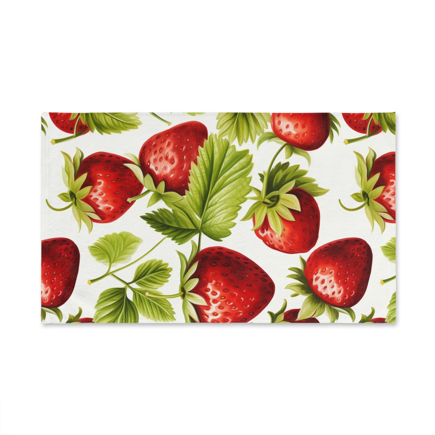 Strawberry Hand Towel, Kitchen Decor, Summer Vibes, Gift for Foodies, Farmhouse Style, Bathroom Accessory
