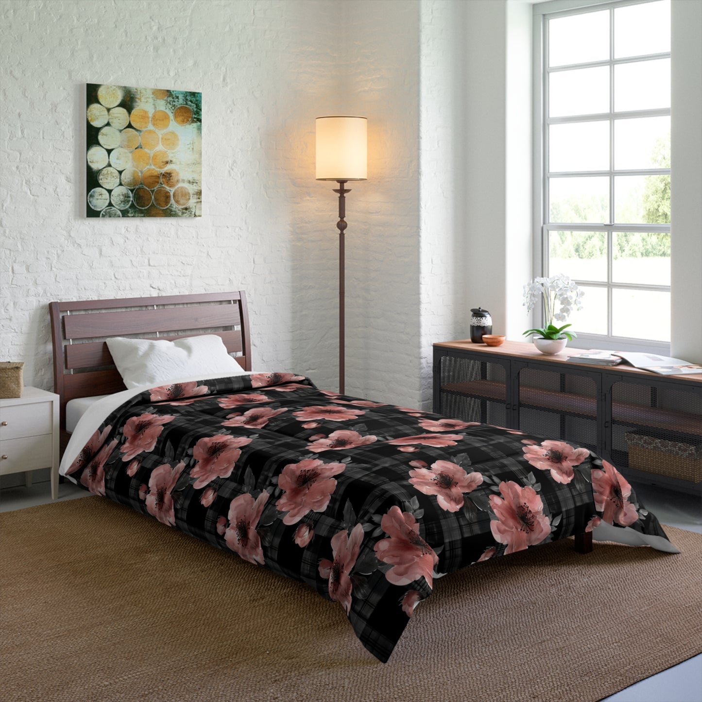 Elegant Floral Comforter | Boho Chic Bedding | Cozy Home Decor | Perfect for Weddings, Housewarming, or Seasonal Giveaways | Light and [...]