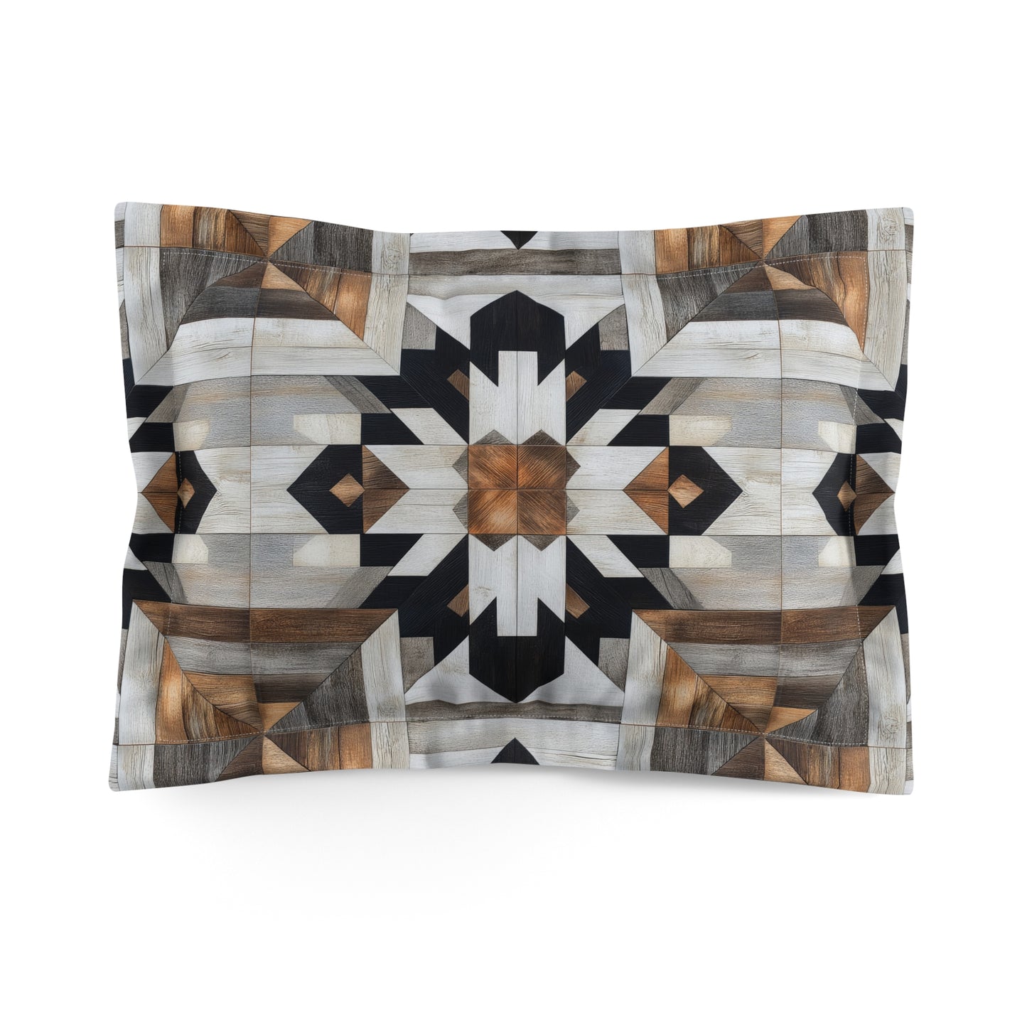 Geometric Microfiber Pillow Sham | Modern Home Decor, Cozy Bedroom Accent, Unique Gift, Boho Style, Decorative Bedding