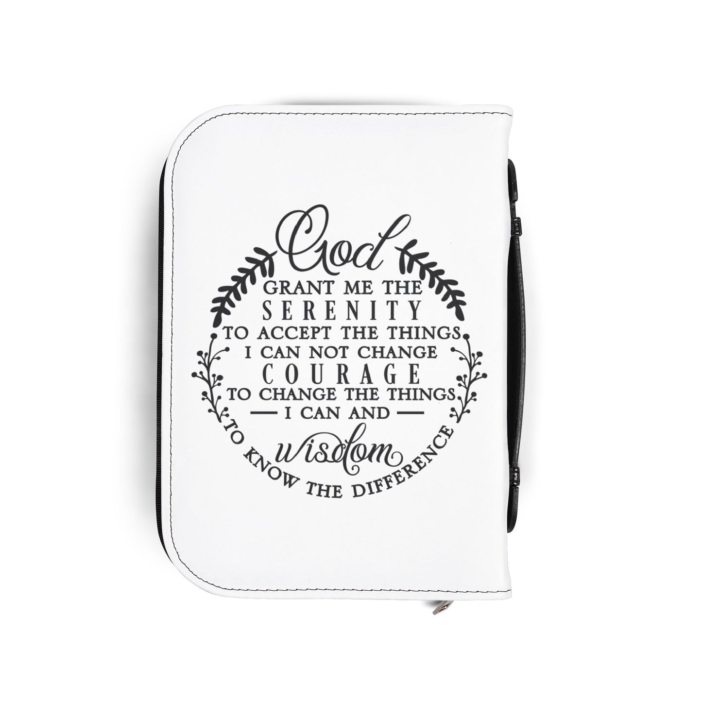 Inspirational Bible Cover with Serenity Prayer, Religious Journal Holder, Christian Gift, Prayer Book Case, Faith-Based Cover