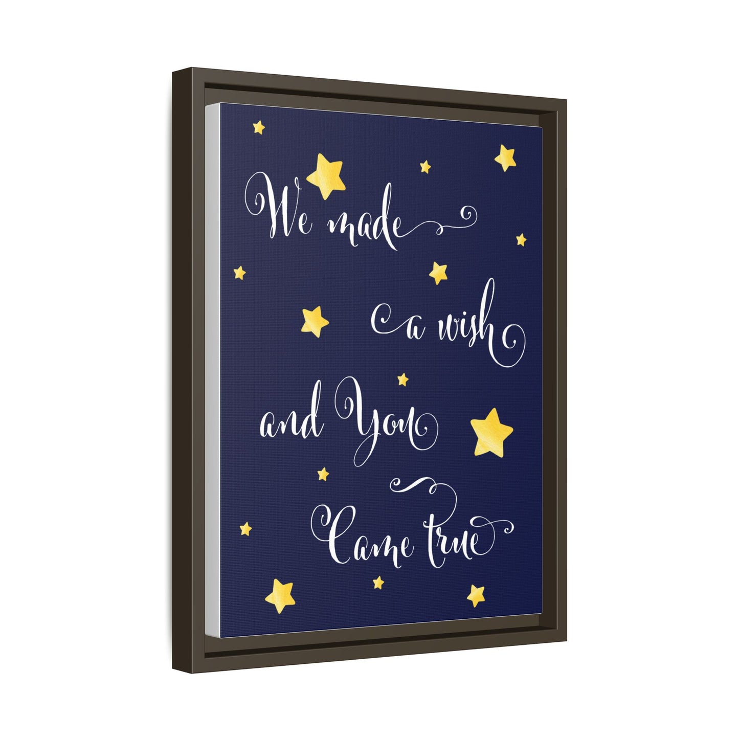 Framed Canvas Wall Art - "We Made a Wish and You Came True" - Perfect Gift for Birthdays, Baby Showers, Nursery Decor, Home Accent, [...]