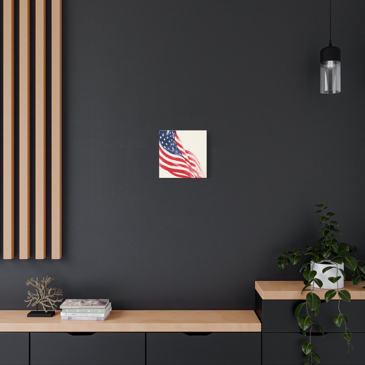 Patriotic Canvas Artwork, Wall Decor, American Flag Art, Home Decoration, July 4th Decor, Gift for Veterans