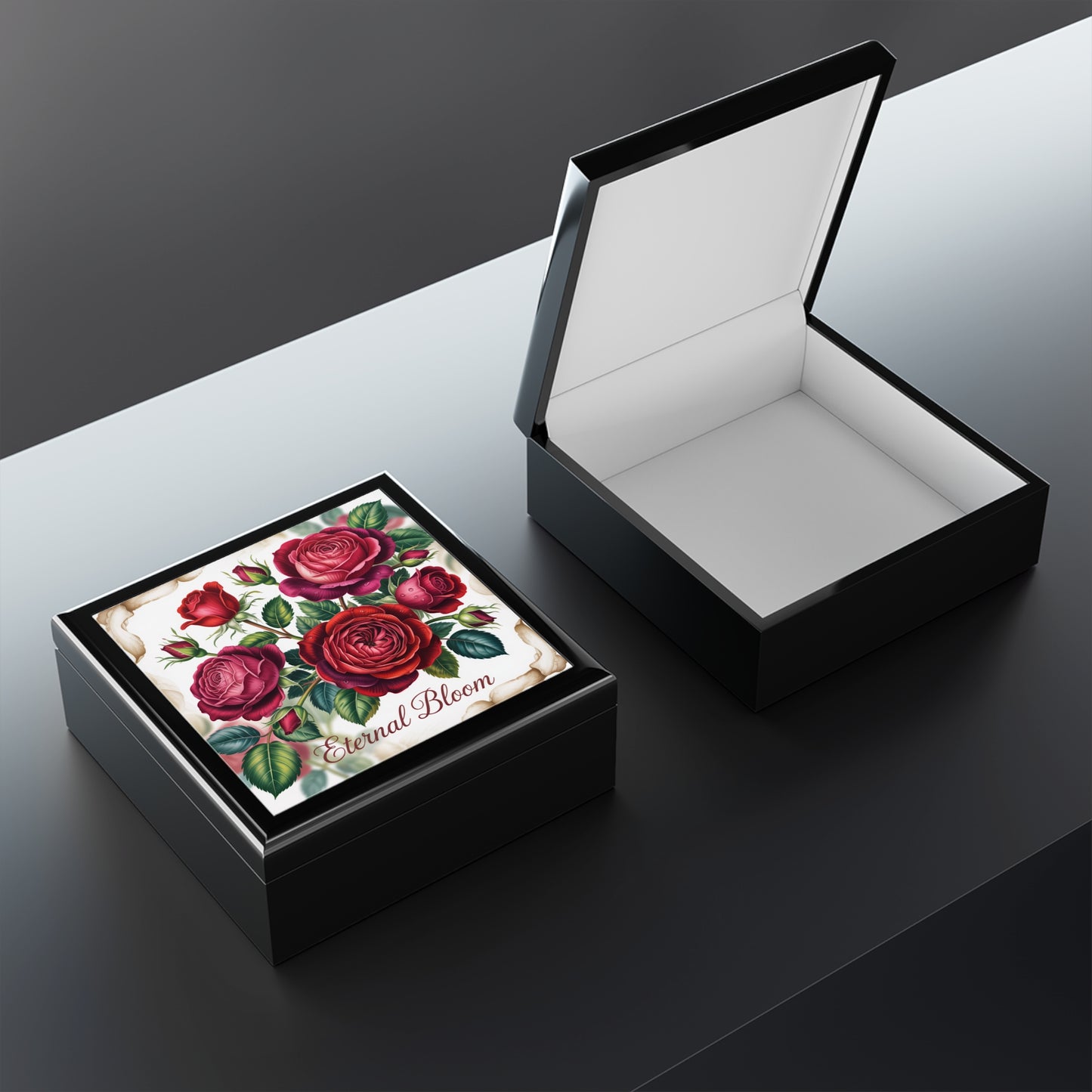 Elegant Floral Jewelry Box | Eternal Bloom Design, Jewelry Storage, Gift for Her, Wedding, Anniversary, Storage Box