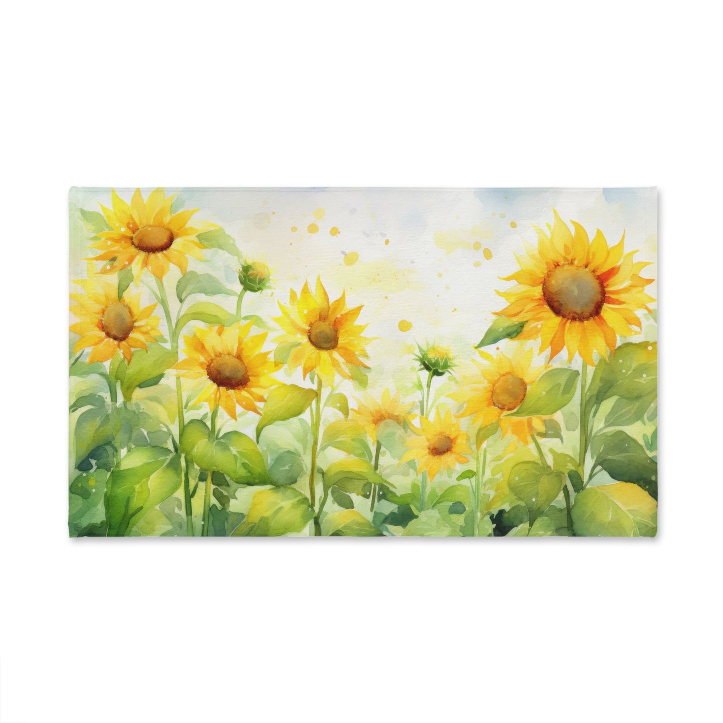 Sunflower Hand Towel | Nature Inspired Kitchen Towel, Gift for Gardeners, Bright and Cheerful Bathroom Decor, Eco-Friendly Towel
