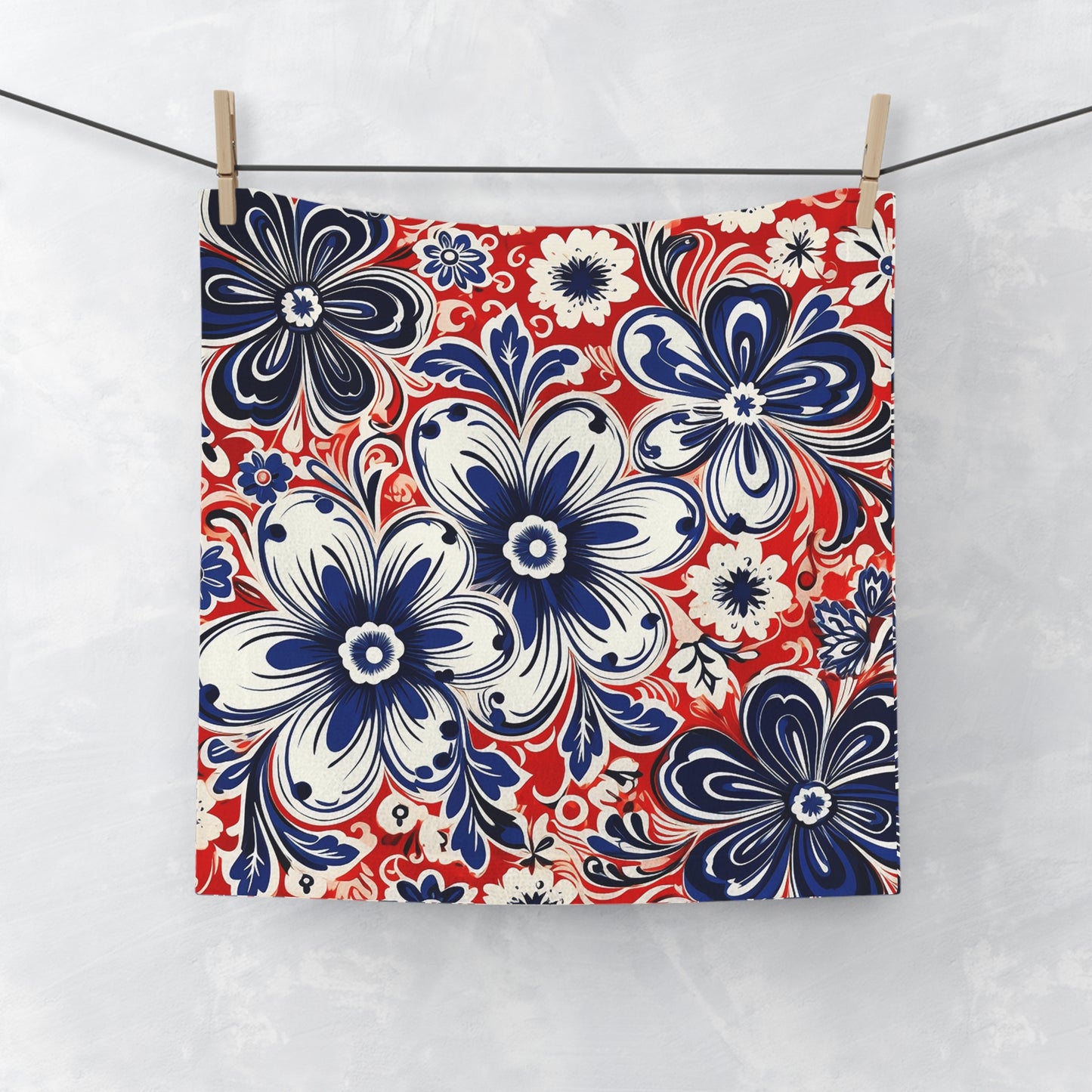 Floral Face Towel - Vibrant Decorative Face Towel for Spa, Home, Gift, Bathroom, Home Decor