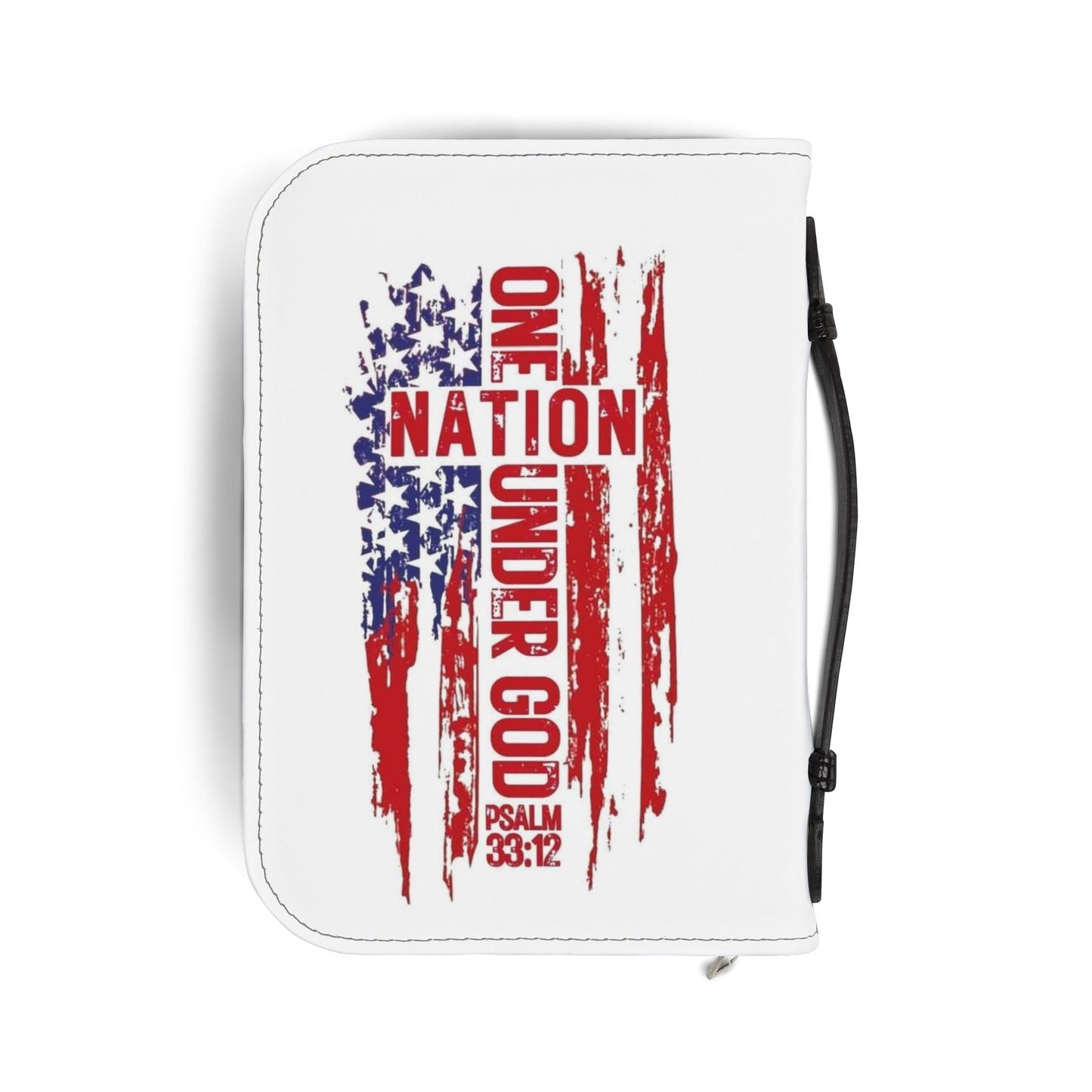 Patriotic Bible Cover - One Nation Under God, Religious Gift, Christian Accessory, Memorial Day, Independence Day, Church, Bible Holder