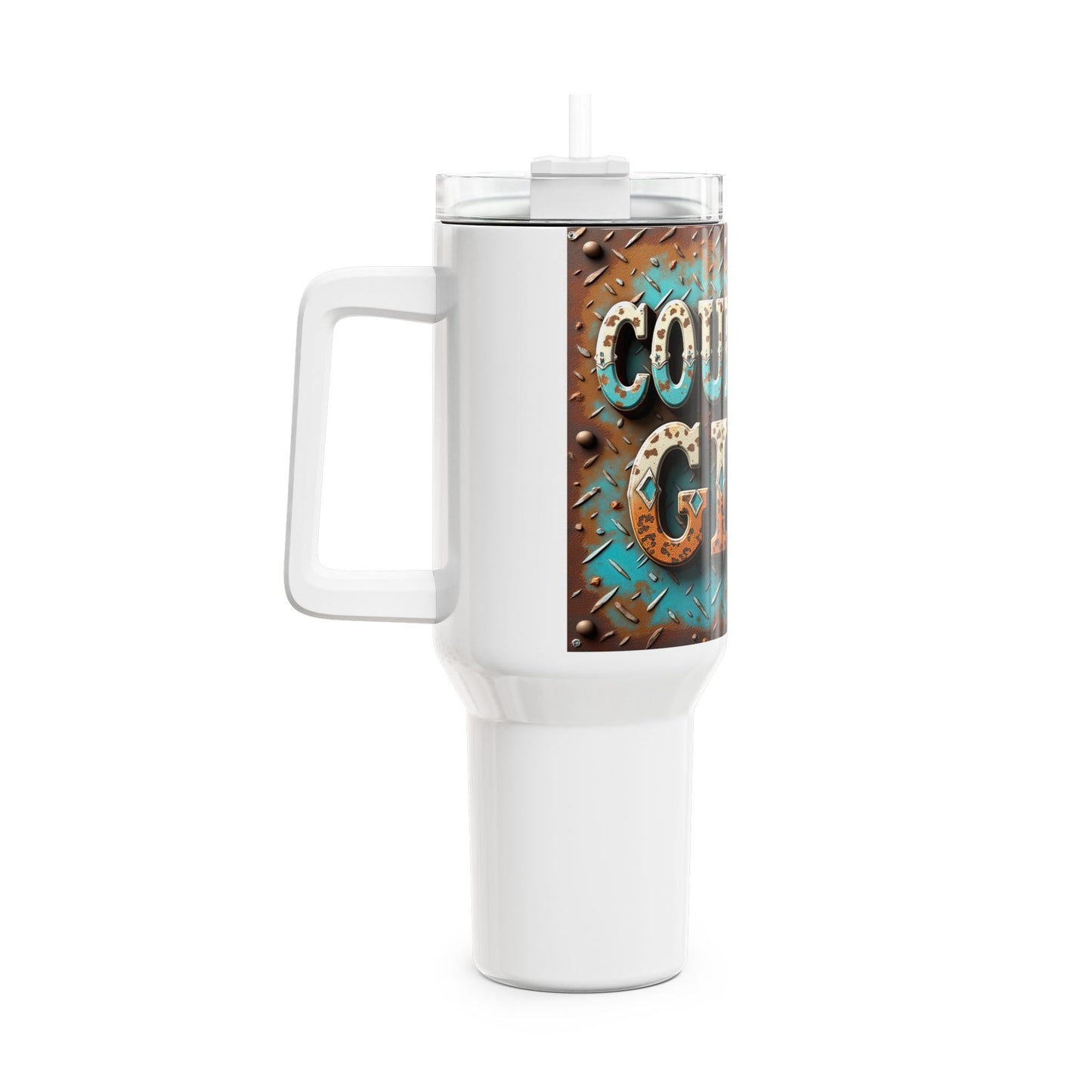 Country Girl 40oz Tumbler | Insulated Travel Mug | Rustic Outdoor Cup | Gift for Farm Lovers | Perfect for Road Trips, Camping, Picnics