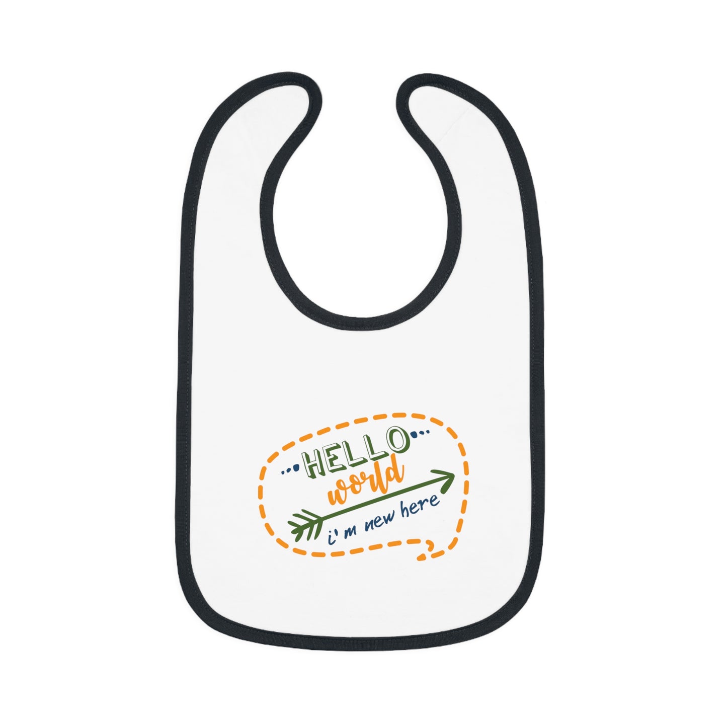 Hello World Baby Bib, Cute Baby Bib, Infants Bib, Newborn Gift, Baby Shower Present, Nursery Accessory