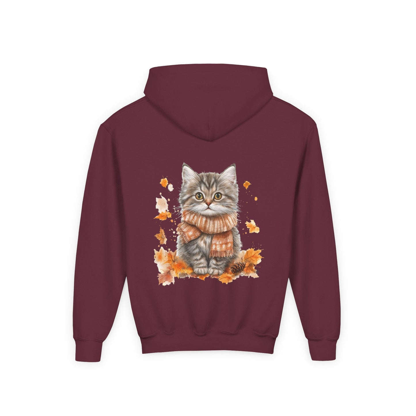 Cozy Cat Sweatshirt for Kids, Autumn Vibes Hoodie, Feline Lover Gift, Fall Fashion, Adorable Cat Sweater, Cute Animal Apparel