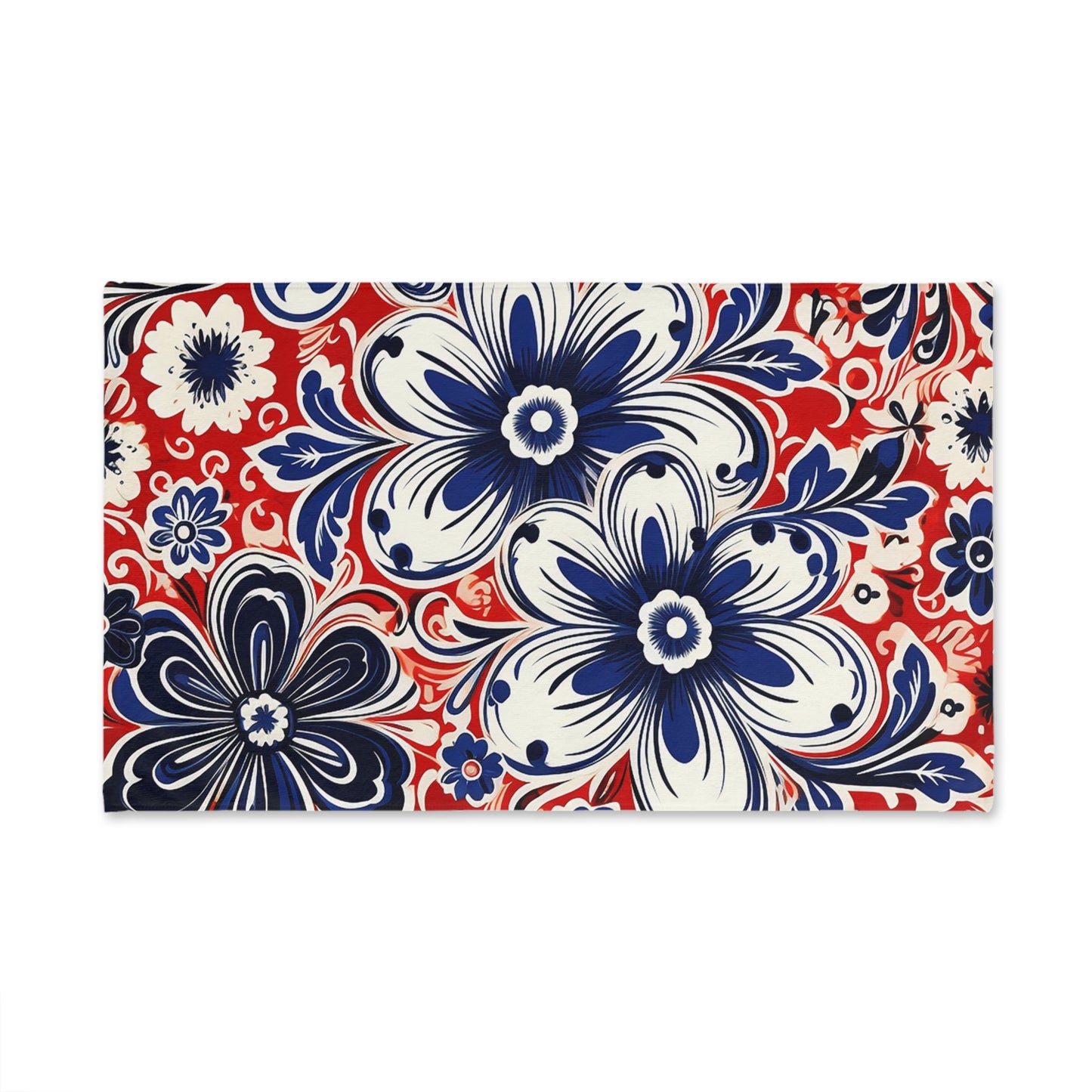Vibrant Floral Hand Towel, Decorative Towel, Kitchen Decor, Gift for Her, Bathroom Accessory, Flower Pattern Towel
