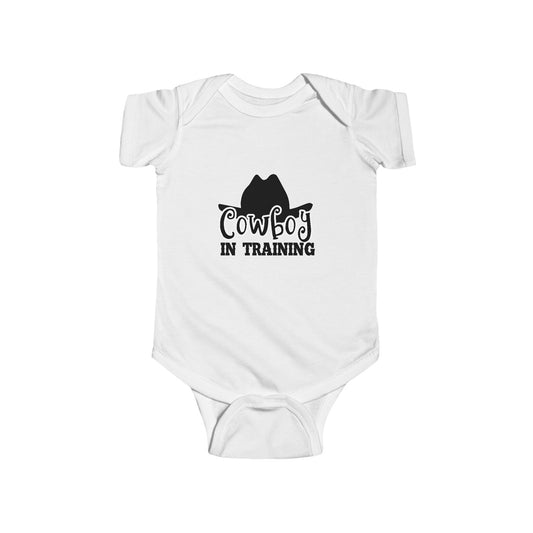 Cowboy in Training Infant Bodysuit, Baby Shower Gift, Cute Baby Outfit, Western Themed Baby Clothes, Infant Apparel