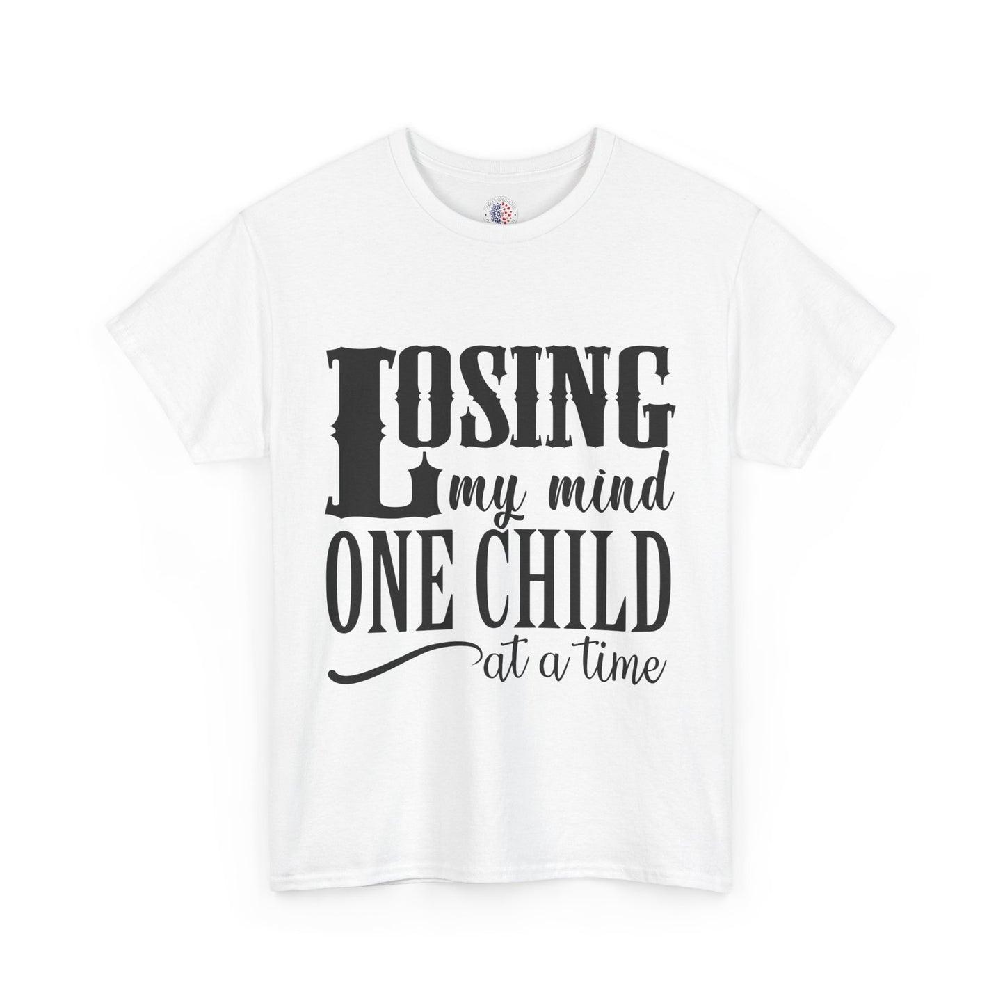 Losing My Mind Unisex Heavy Cotton Tee, Funny Parents T-Shirt, Gift for Moms, Humor Shirt for Dad, Casual Wear, Family Humor Top
