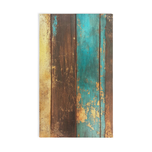 Rustic Hand Towel - Vintage Brown and Blue Farmhouse Kitchen Decor, Perfect Gift for Housewarming, Bathroom, or Outdoor Gatherings