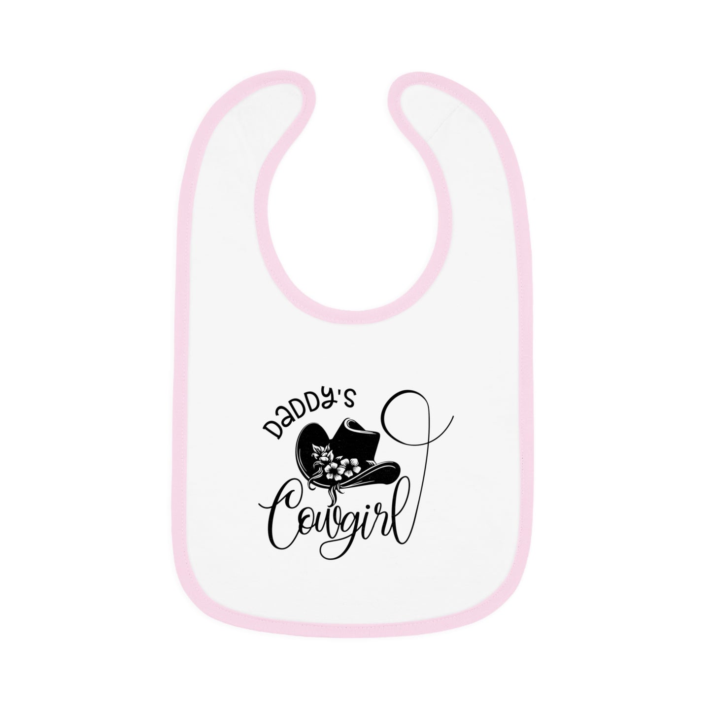 Daddy's Cowgirl Jersey Bib - Cute Baby Feeding Bib, Infant Gift for New Parents, Western Theme Baby Shower, Toddler Apparel