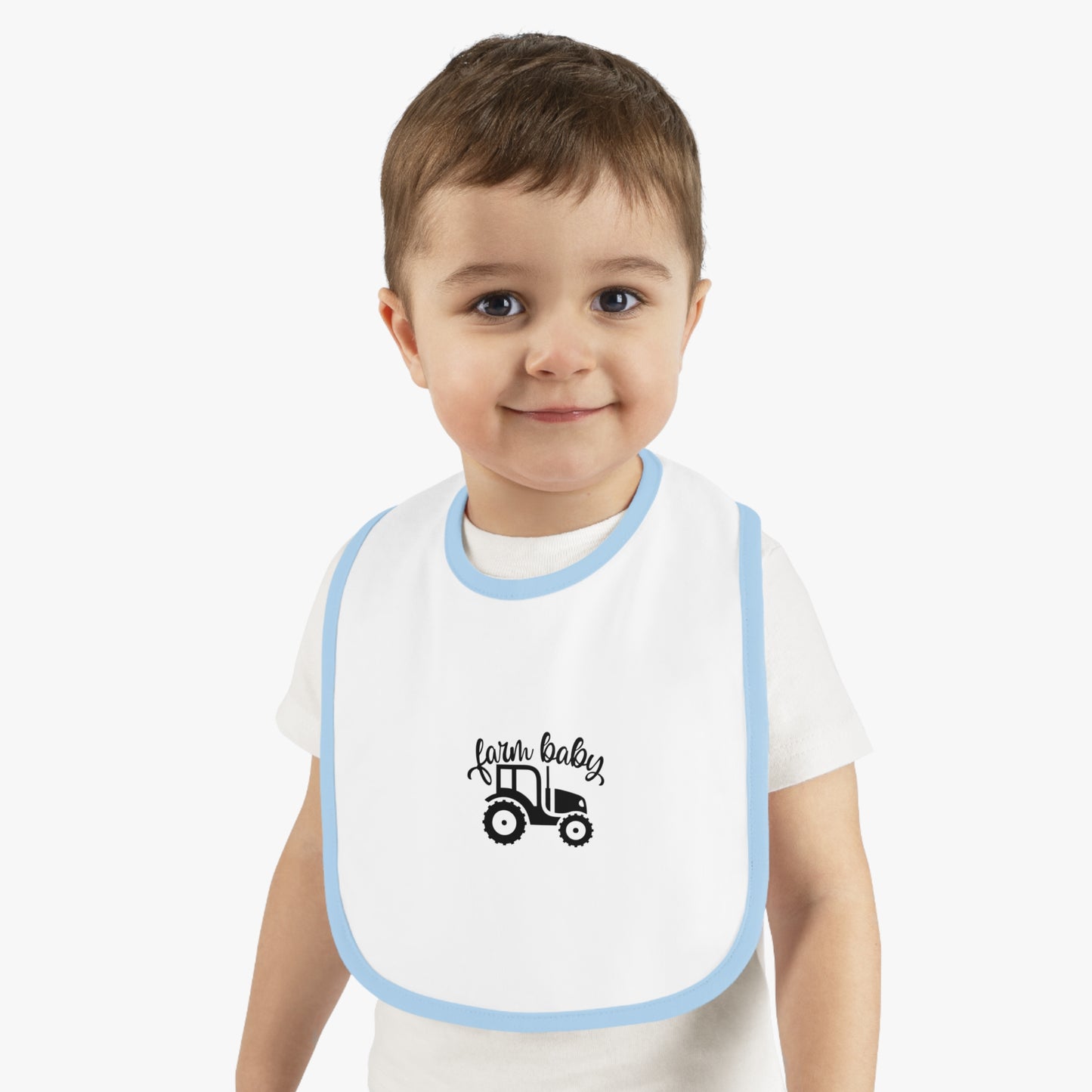 Farm Baby Bib, Cute Baby Bib for Newborns, Infant Gift, Tractor Bib, Baby Shower Gift, Farm-Themed Baby Essentials