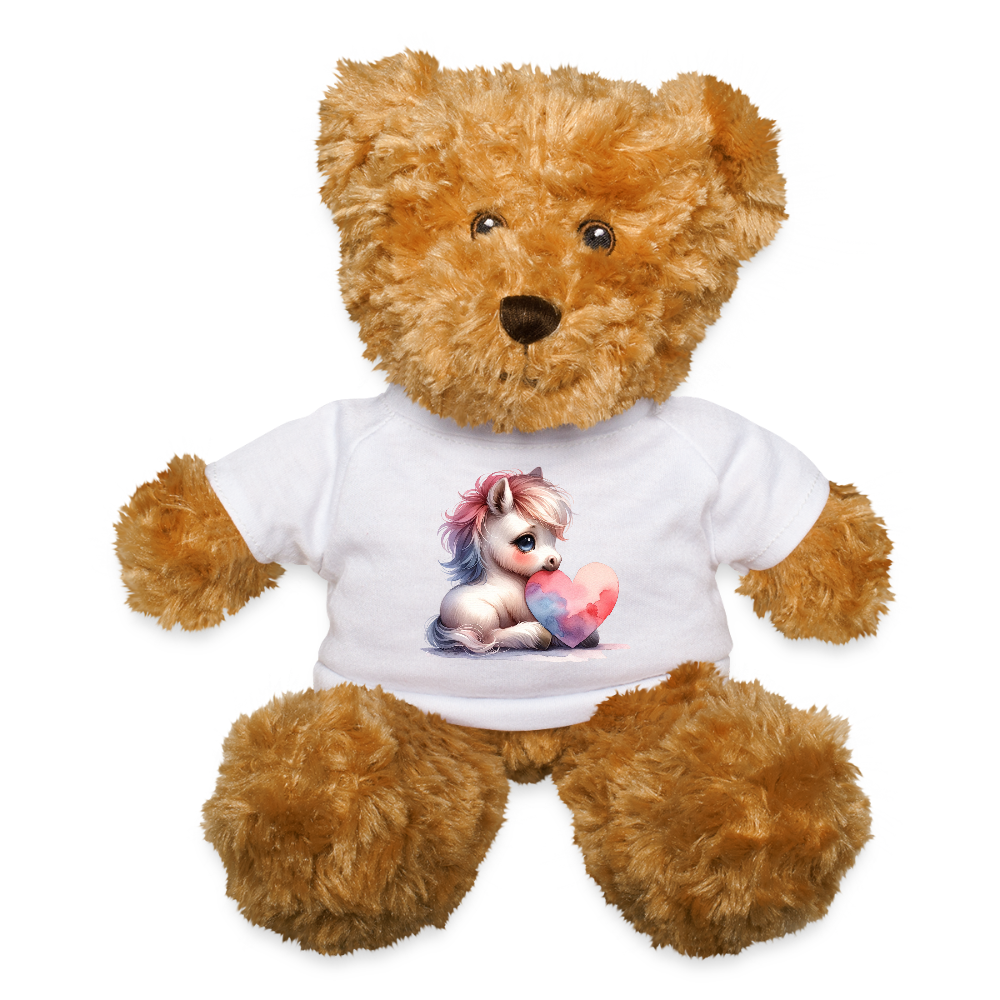 Heart Teddy Bear - white