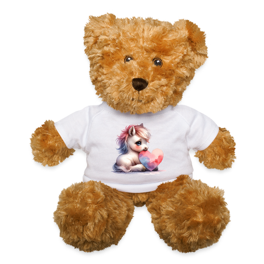 Heart Teddy Bear - white