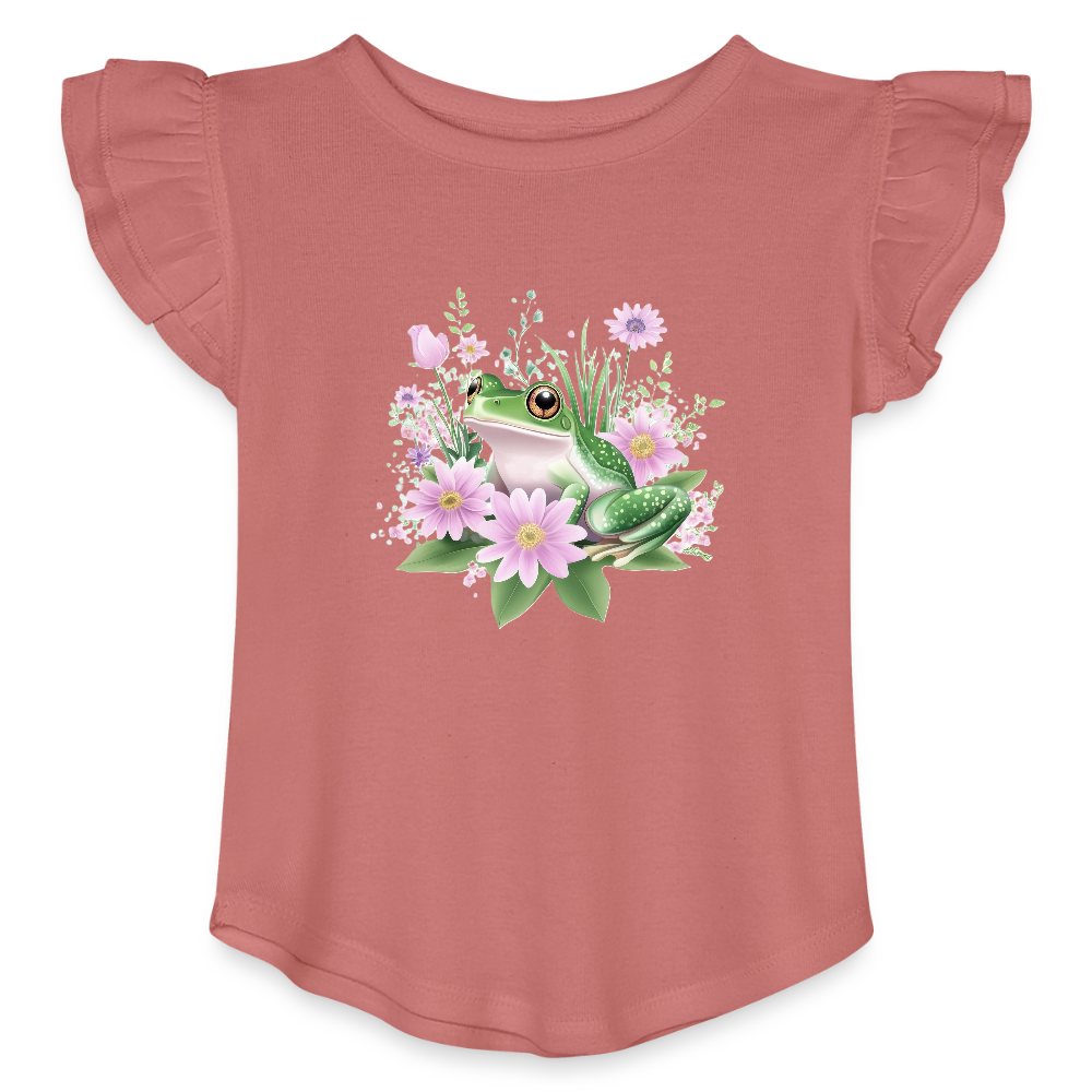 Frog Toddler Girls Flutter T-shirt - mauve