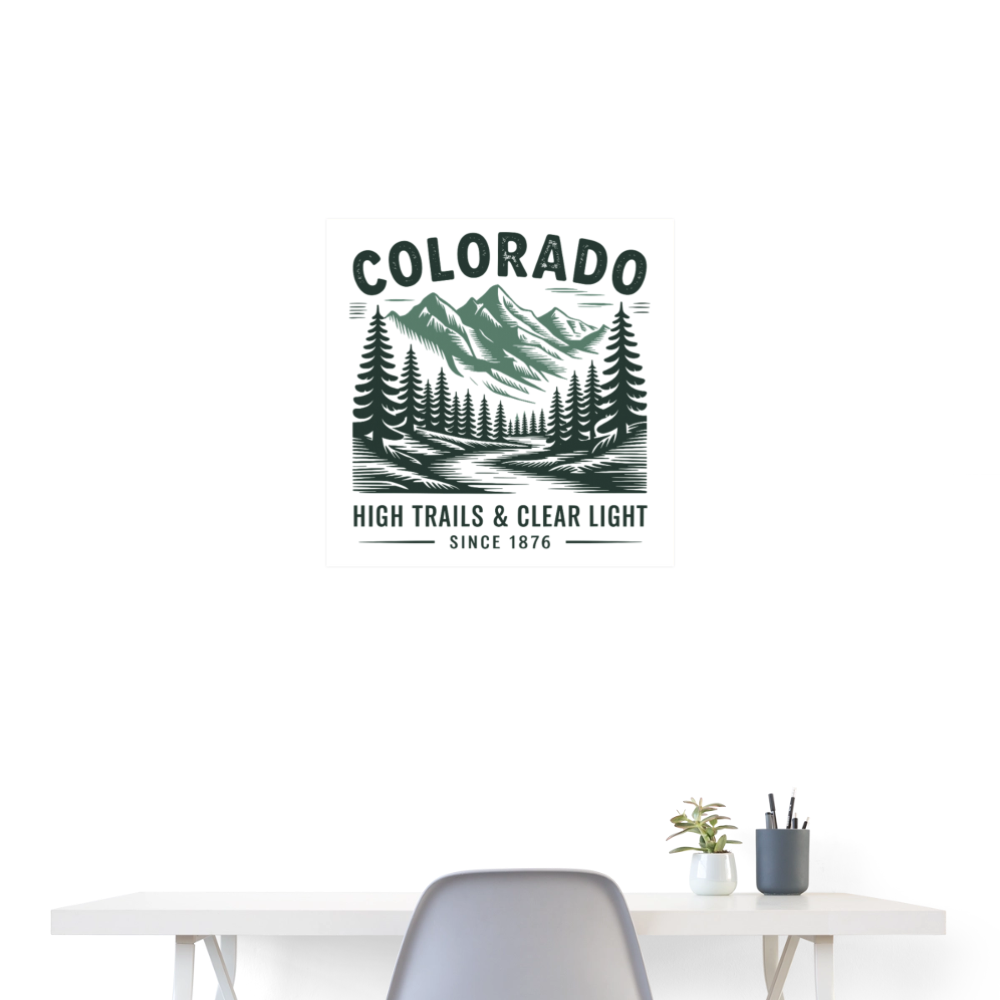 Colorado Poster 24x24 - white