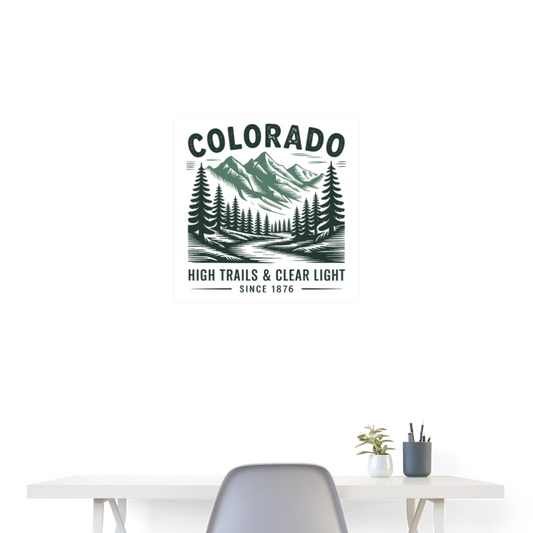Colorado Poster 24x24 - white