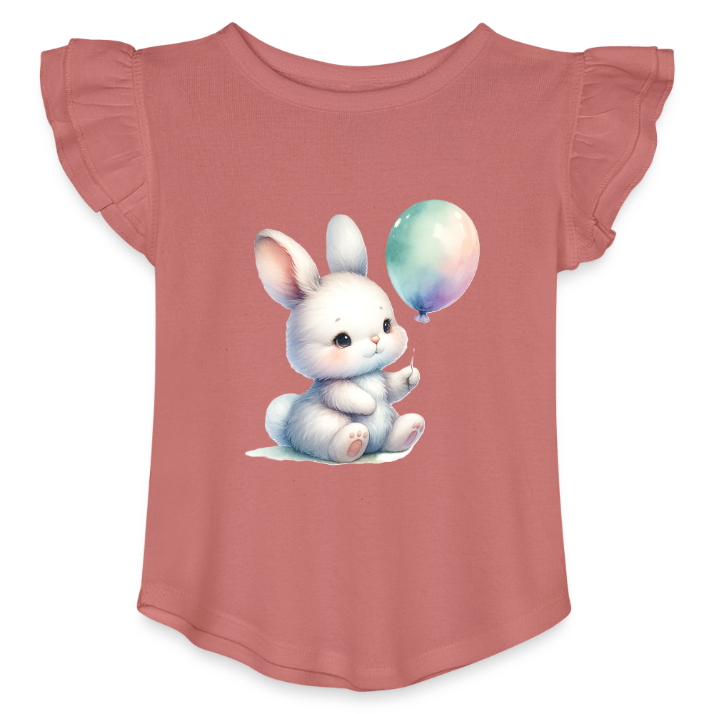 Balloon Bunny Toddler Girls Flutter T-shirt - mauve