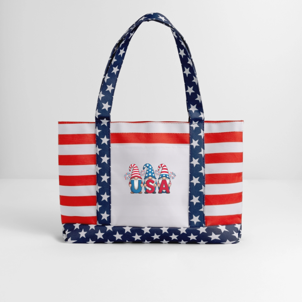 Gnome Americana Tote Bag - red/white/blue 