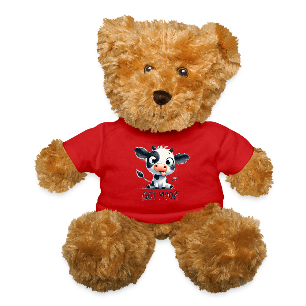 Got Moo? Teddy Bear - red