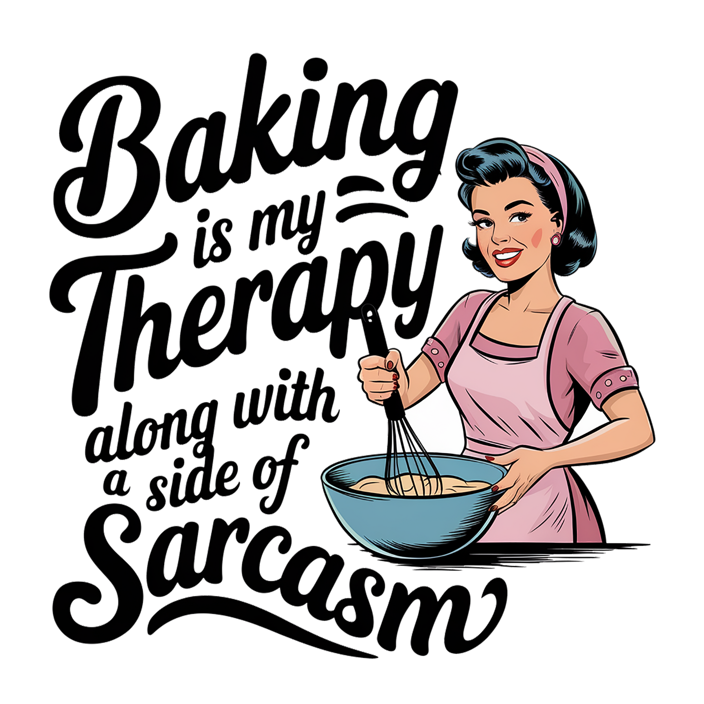 Sublimation printed T-shirt-Baking Therapy
