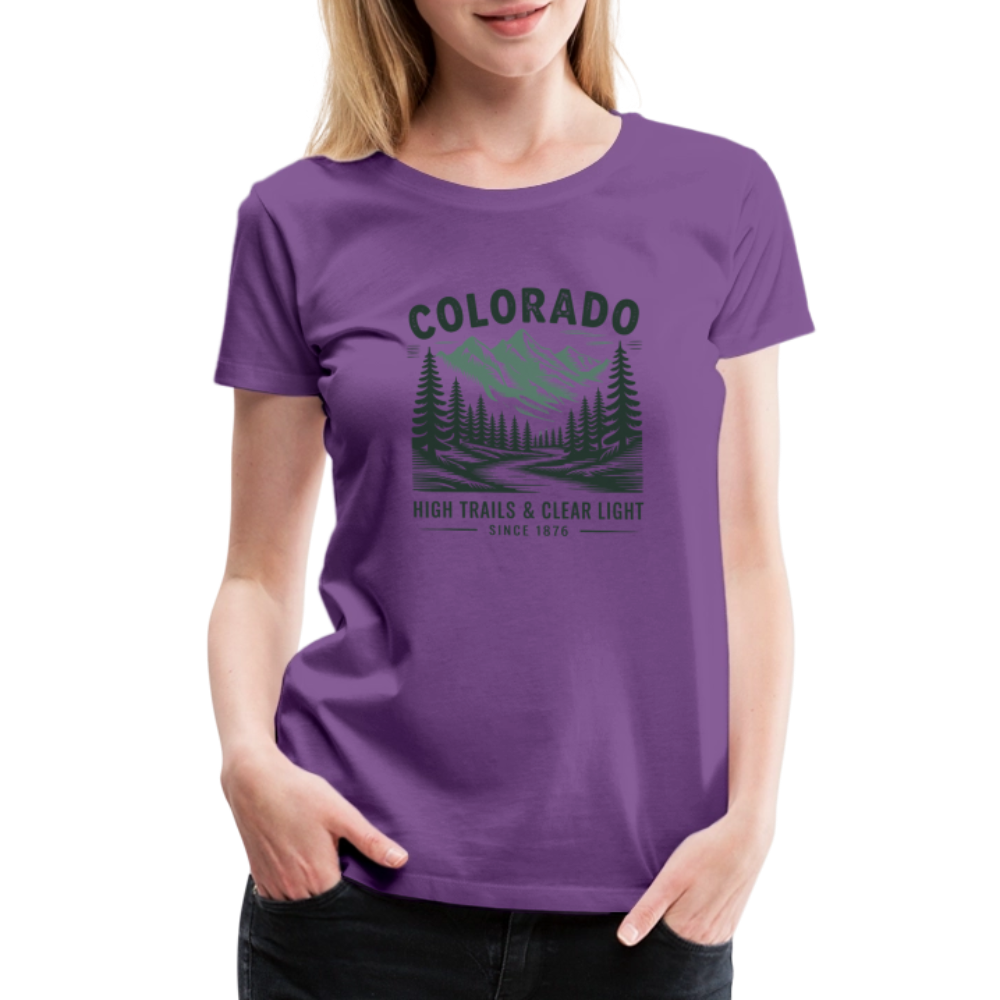 Colorado Women’s Premium T-Shirt - purple