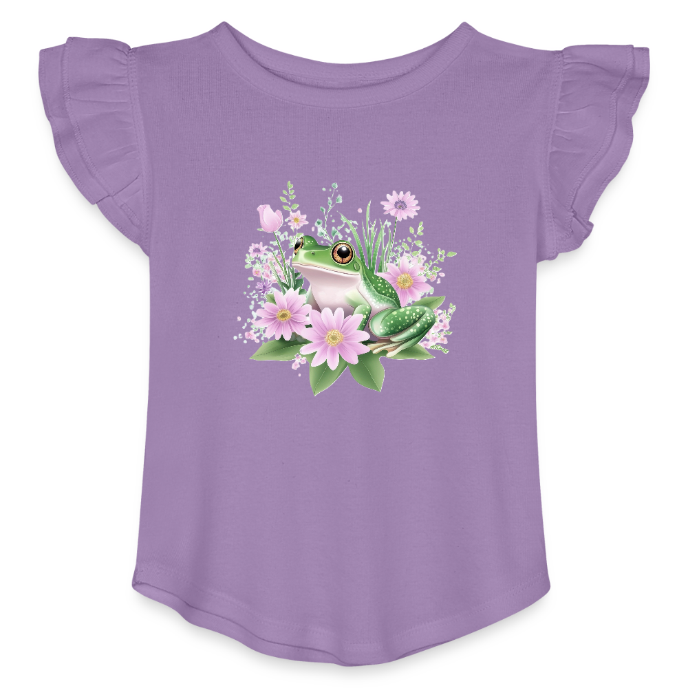 Frog Toddler Girls Flutter T-shirt - lavender