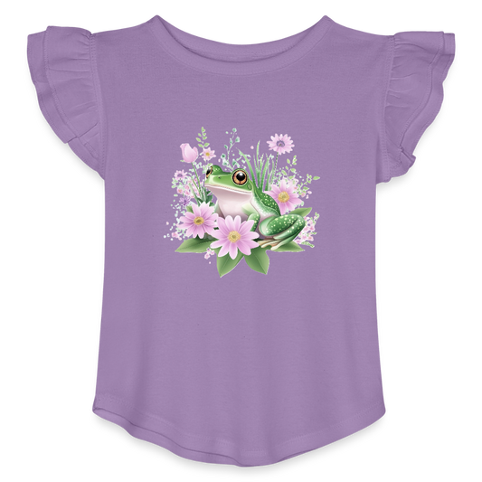 Frog Toddler Girls Flutter T-shirt - lavender