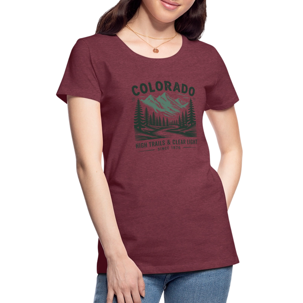 Colorado Women’s Premium T-Shirt - heather burgundy