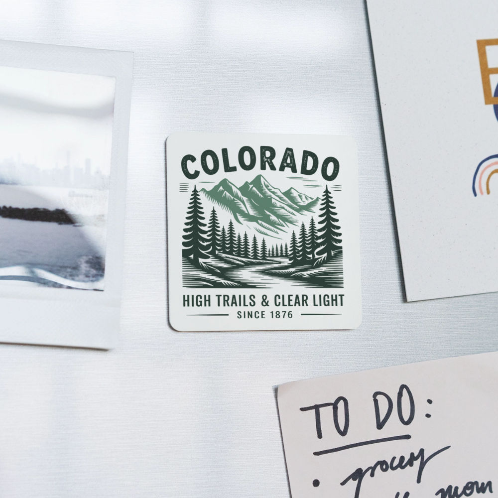Colorado Square Magnet - white