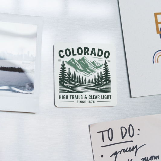Colorado Square Magnet - white